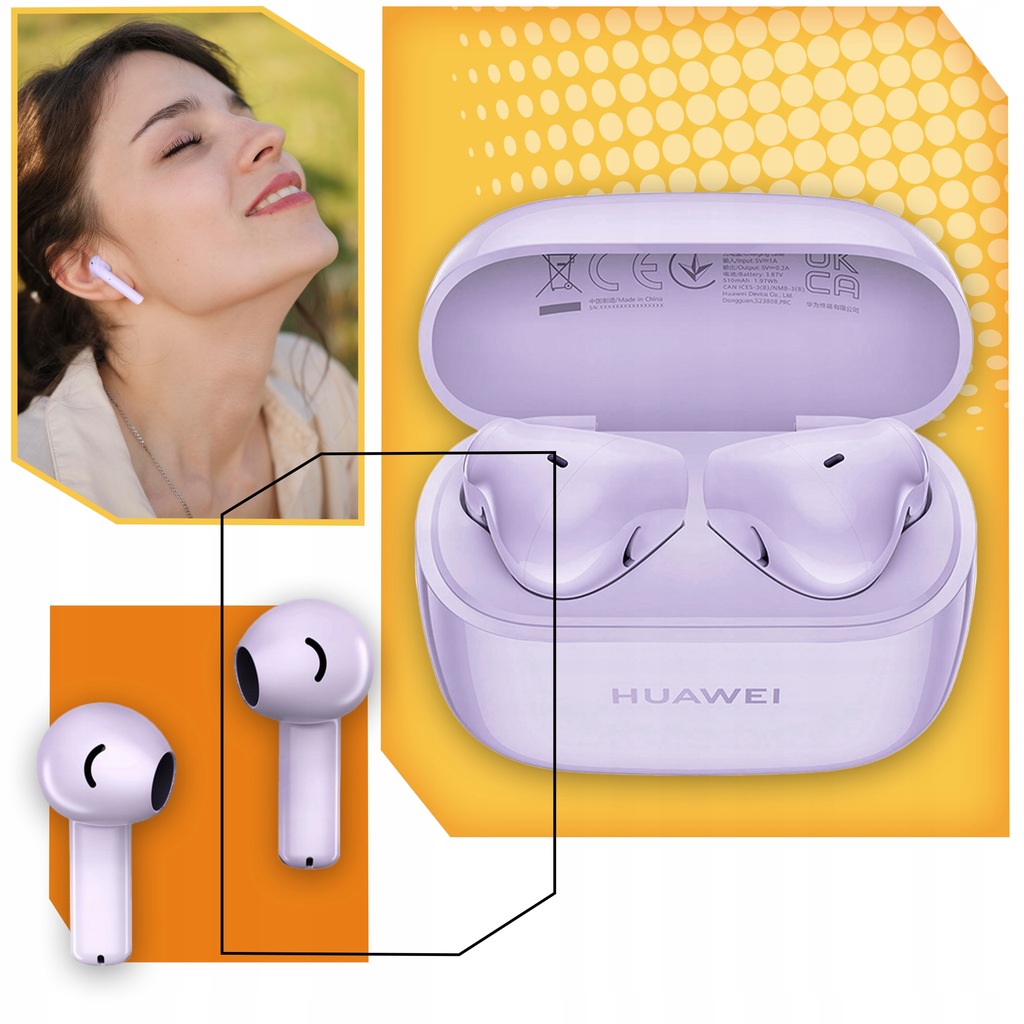 SŁUCHAWKI BEZPRZEWODOWE Huawei FreeBuds SE 2 DOUSZNE Bluetooth 5.3 FIOLET Kod producenta Słuchawki HUAWEI FreeBuds SE 2 Fioletowy